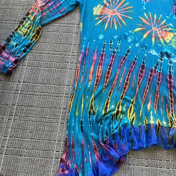 Imported Tie Dye Boho dress. Fits S/M Super comfy and cute! NWO tags. - Picture 8 of 9